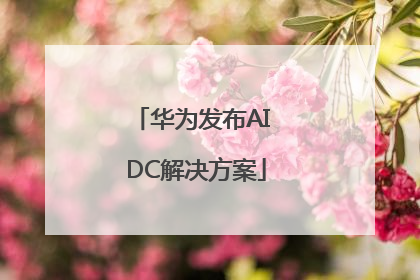 华为发布AI DC解决方案