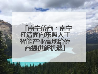 南宁侨商：南宁打造面向东盟人工智能产业高地给侨商提供新机遇