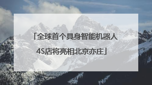 全球首个具身智能机器人4S店将亮相北京亦庄