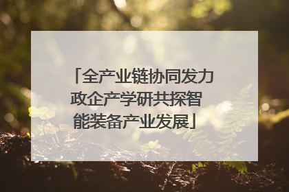 全产业链协同发力 政企产学研共探智能装备产业发展