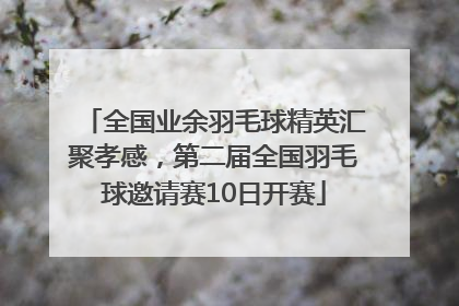全国业余羽毛球精英汇聚孝感，第二届全国羽毛球邀请赛10日开赛