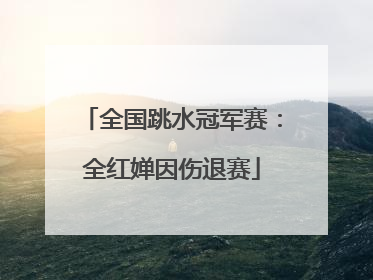 全国跳水冠军赛：全红婵因伤退赛