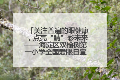 关注普遍的眼健康，点亮“睛”彩未来——海淀区双榆树第一小学全国爱眼日宣传教育活动