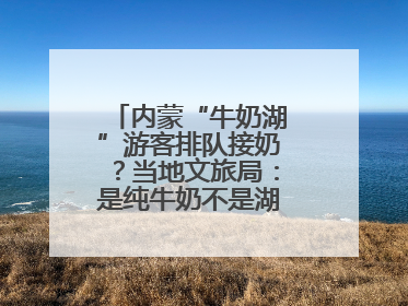 内蒙“牛奶湖”游客排队接奶？当地文旅局：是纯牛奶不是湖水，可放心喝