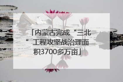 内蒙古完成“三北”工程攻坚战治理面积3700多万亩