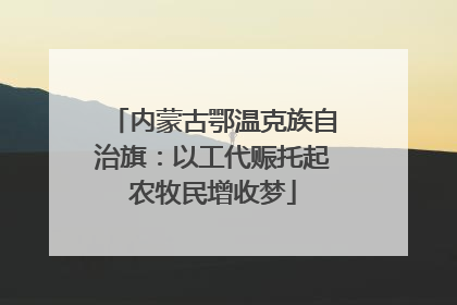 内蒙古鄂温克族自治旗：以工代赈托起农牧民增收梦