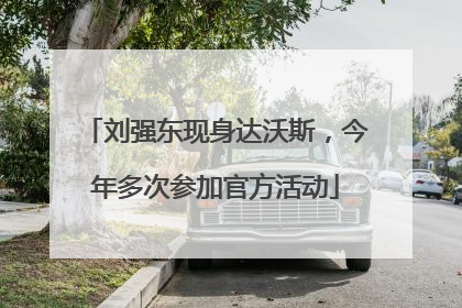 刘强东现身达沃斯，今年多次参加官方活动