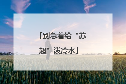 别急着给“苏超”泼冷水