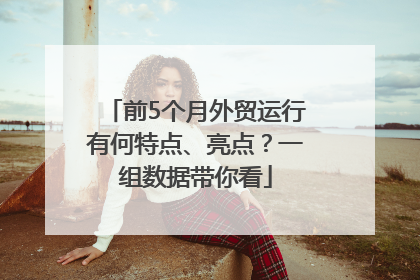 前5个月外贸运行有何特点、亮点？一组数据带你看