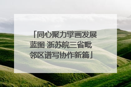 同心聚力擘画发展蓝图 浙苏皖三省毗邻区谱写协作新篇