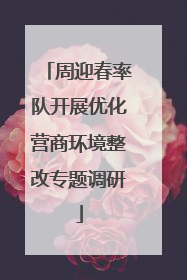 周迎春率队开展优化营商环境整改专题调研