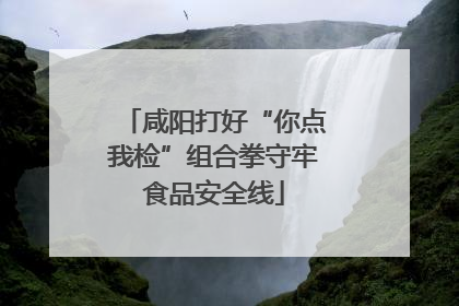咸阳打好“你点我检”组合拳守牢食品安全线