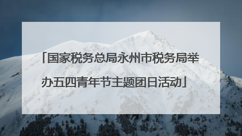 国家税务总局永州市税务局举办五四青年节主题团日活动