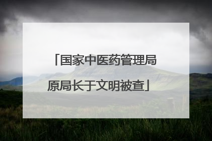 国家中医药管理局原局长于文明被查