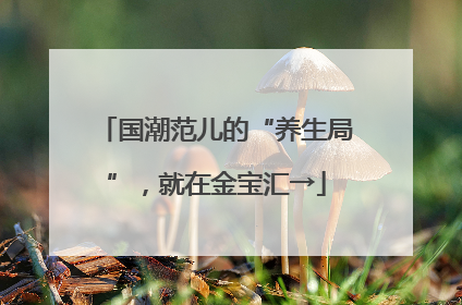 国潮范儿的“养生局”，就在金宝汇→