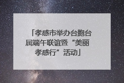 孝感市举办台胞台属端午联谊暨“美丽孝感行”活动