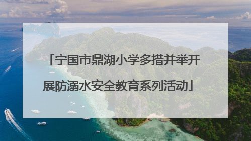 宁国市鼎湖小学多措并举开展防溺水安全教育系列活动
