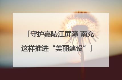 守护嘉陵江屏障 南充这样推进“美丽建设”