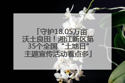守护18.05万亩沃土良田！湘江新区第35个全国“土地日”主题宣传活动看点多