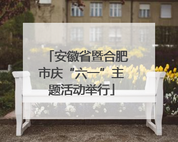 安徽省暨合肥市庆“六一”主题活动举行