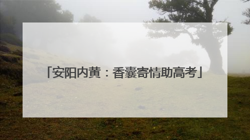 安阳内黄：香囊寄情助高考