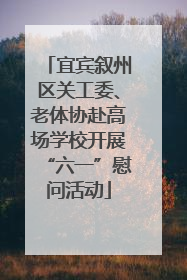 宜宾叙州区关工委、老体协赴高场学校开展“六一”慰问活动