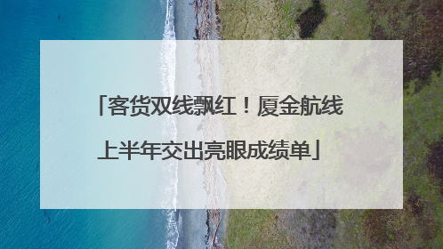 客货双线飘红！厦金航线上半年交出亮眼成绩单