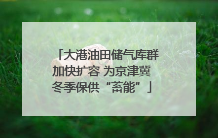 大港油田储气库群加快扩容 为京津冀冬季保供“蓄能”