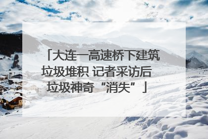 大连一高速桥下建筑垃圾堆积 记者采访后垃圾神奇“消失”
