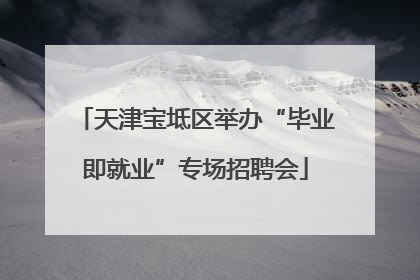 天津宝坻区举办“毕业即就业”专场招聘会