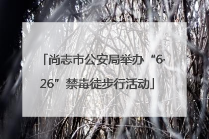 尚志市公安局举办“6·26”禁毒徒步行活动