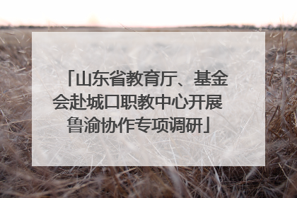 山东省教育厅、基金会赴城口职教中心开展鲁渝协作专项调研