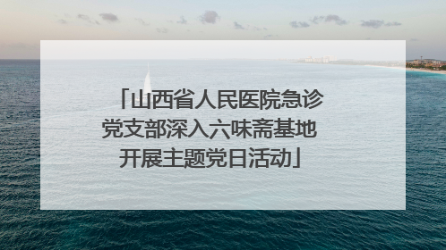 山西省人民医院急诊党支部深入六味斋基地开展主题党日活动