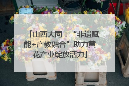 山西大同：“非遗赋能+产教融合”助力黄花产业绽放活力