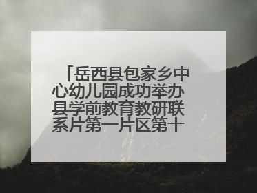 岳西县包家乡中心幼儿园成功举办县学前教育教研联系片第一片区第十三次专题研讨会