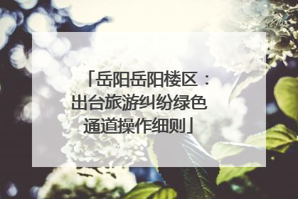 岳阳岳阳楼区：出台旅游纠纷绿色通道操作细则