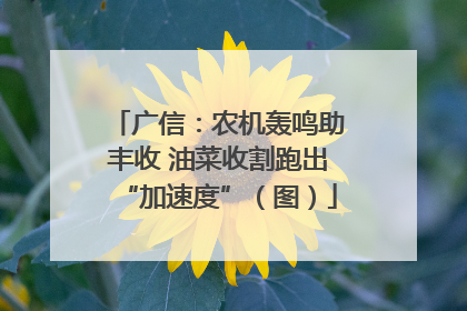 广信：农机轰鸣助丰收 油菜收割跑出“加速度”（图）