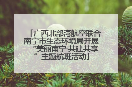 广西北部湾航空联合南宁市生态环境局开展“美丽南宁·共建共享”主题航班活动