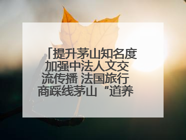 提升茅山知名度 加强中法人文交流传播 法国旅行商踩线茅山“道养文化产品”