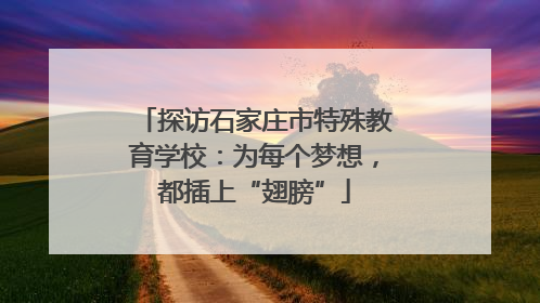 探访石家庄市特殊教育学校：为每个梦想，都插上“翅膀”