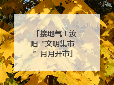 接地气！汝阳“文明集市”月月开市
