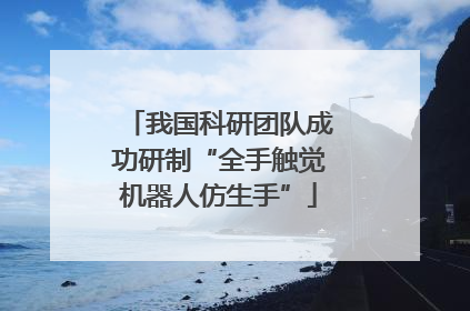 我国科研团队成功研制“全手触觉机器人仿生手”