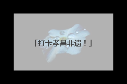 打卡孝昌非遗！