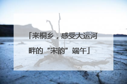 来桐乡，感受大运河畔的“宋韵”端午