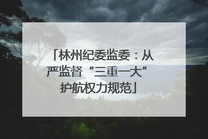 林州纪委监委：从严监督“三重一大” 护航权力规范