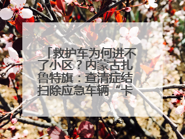 救护车为何进不了小区？内蒙古扎鲁特旗：查清症结扫除应急车辆“卡杆”障碍