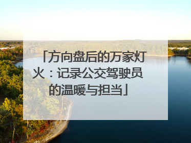 方向盘后的万家灯火：记录公交驾驶员的温暖与担当