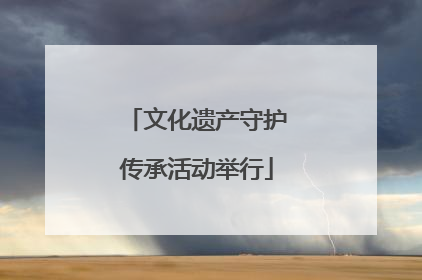 文化遗产守护传承活动举行