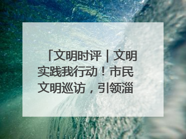 文明时评｜文明实践我行动！市民文明巡访，引领淄博全民志愿