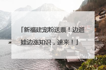 新福建宠粉送票！边遛娃边涨知识，速来！